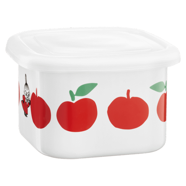Muumi emailitud säilituskarp kaanega Joyful Apples