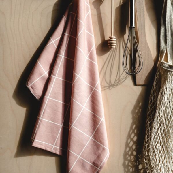 Muurla-Checks-Stripes-köögirätik-50x65cm-pink